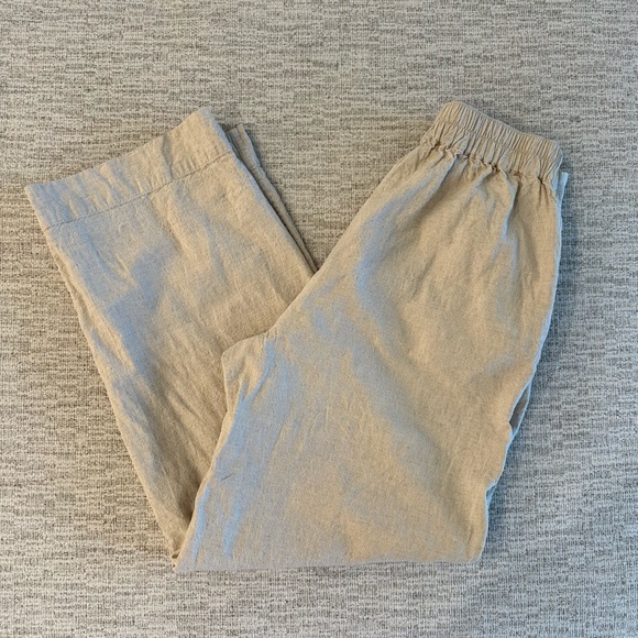 Madewell Tall Pull-On Straight Crop Pants in Linen Blend - Picture 3 of 4